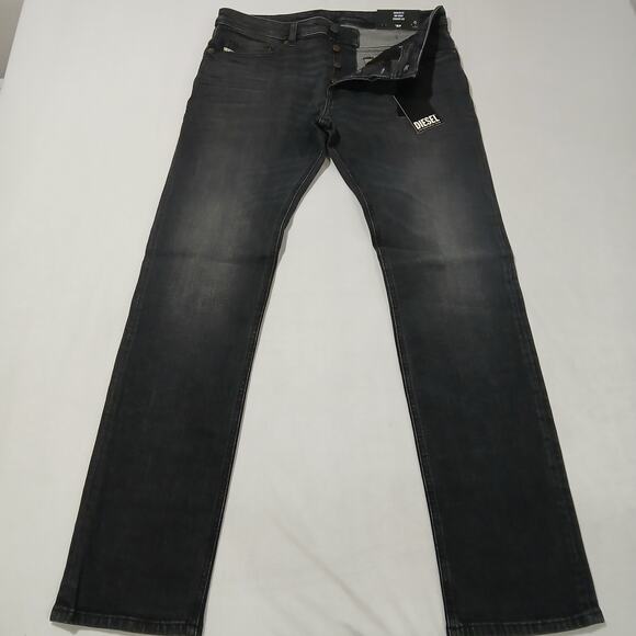 DIESEL Jeans Mens 32x32 Safado X Straight Black NWT RM063 Button Fly